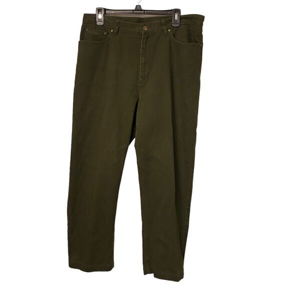 Ralph Lauren 5-Pocket Jeans Size 14.  Classic Dark Green - Picture 1 of 6